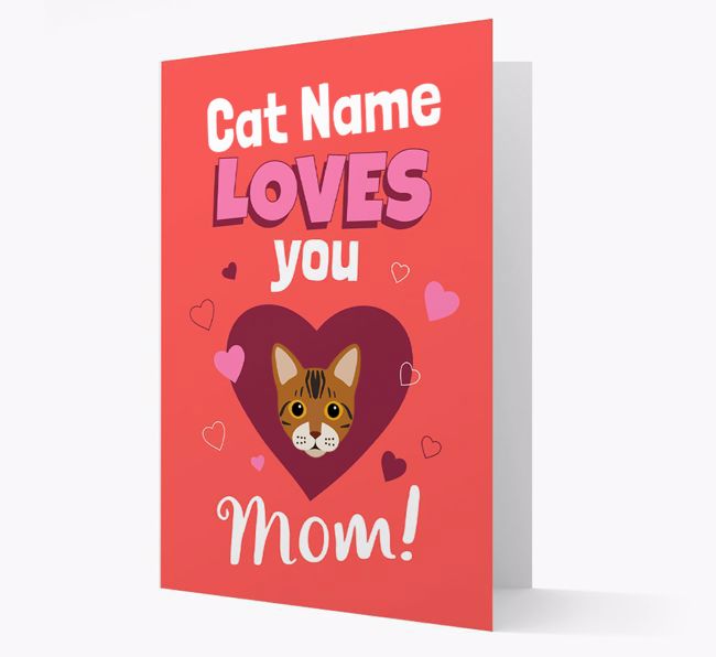 'Loves You Mom' - Personalized {breedCommonName} Card